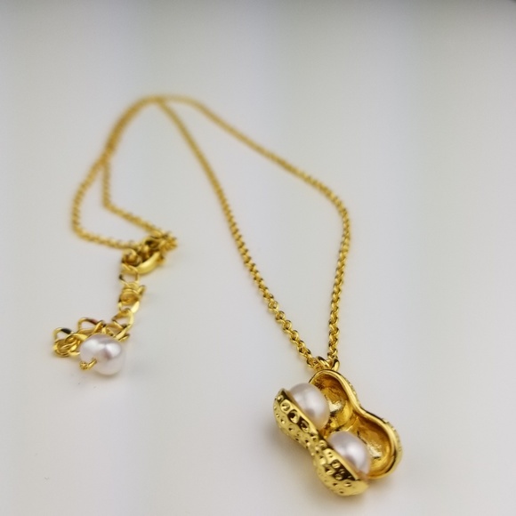 Peanut 18k Gold Plated & Peal Necklace - Picture 5 of 7